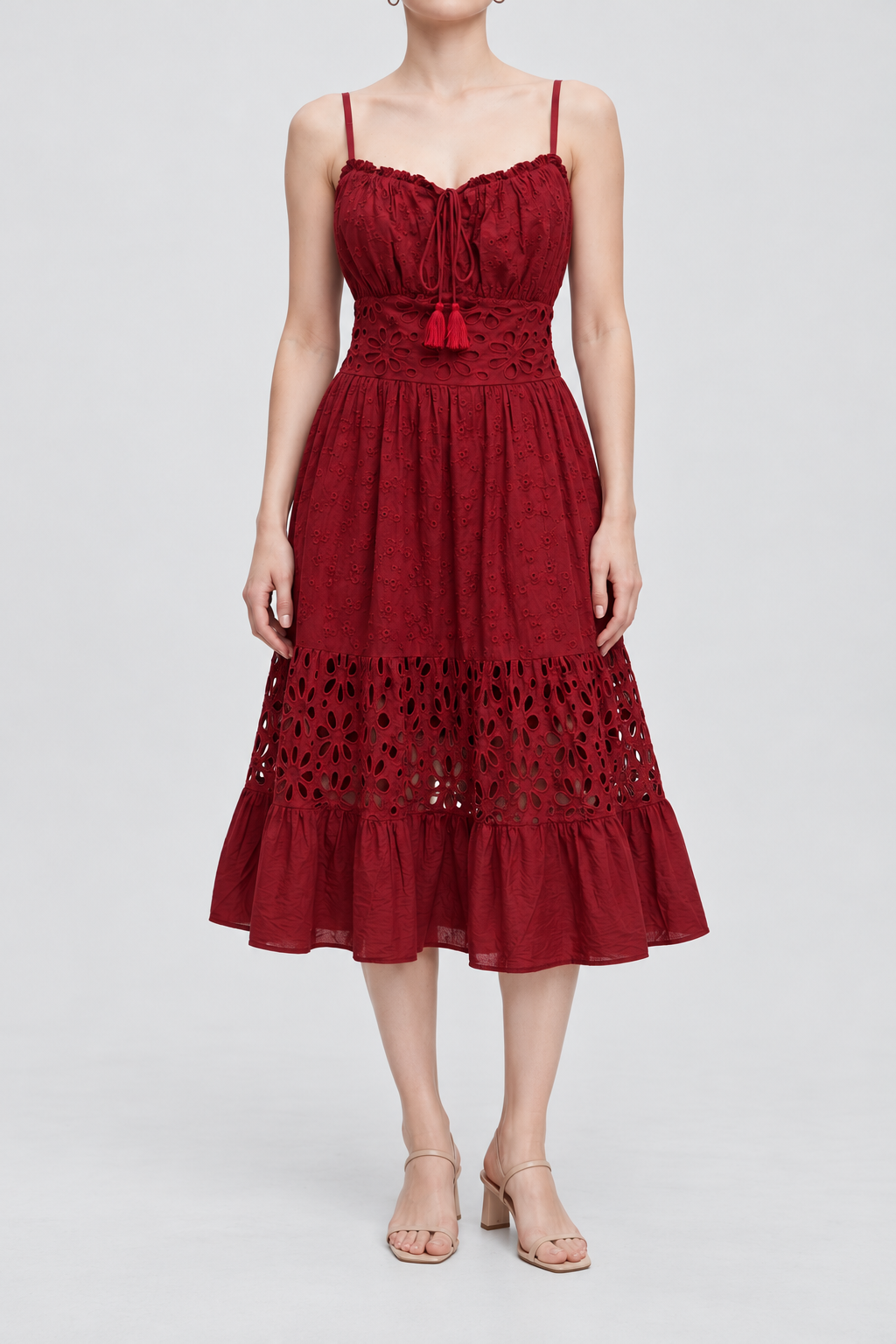 LV1167S262ZI red garment front - model Alice