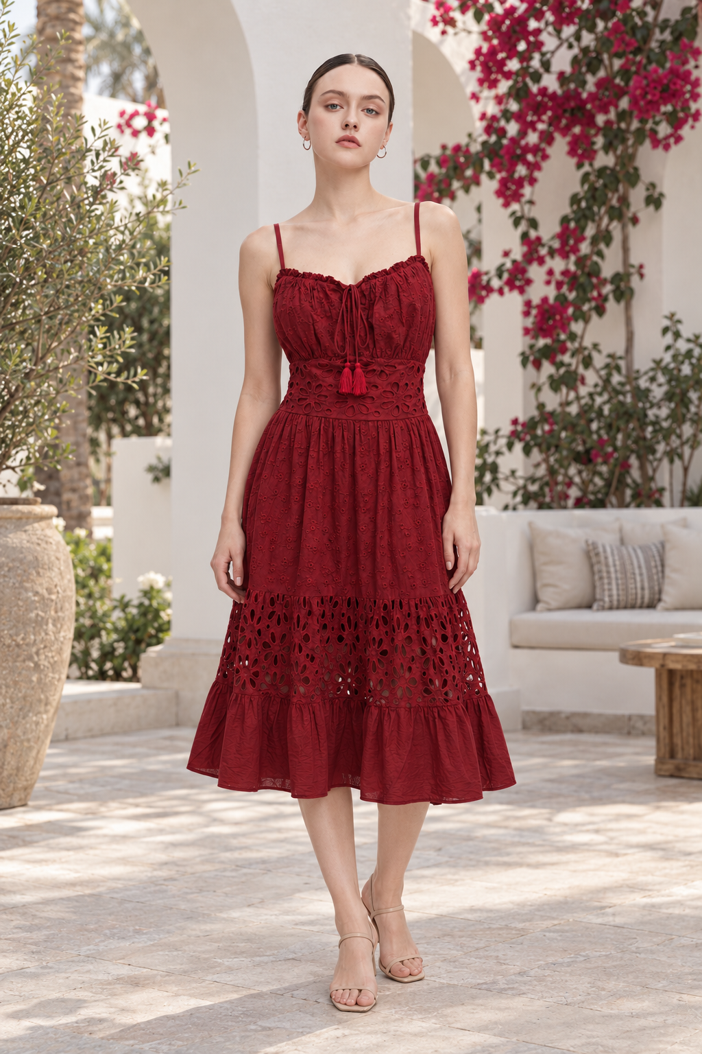 LV1167S262ZI red lifestyle - model Alice