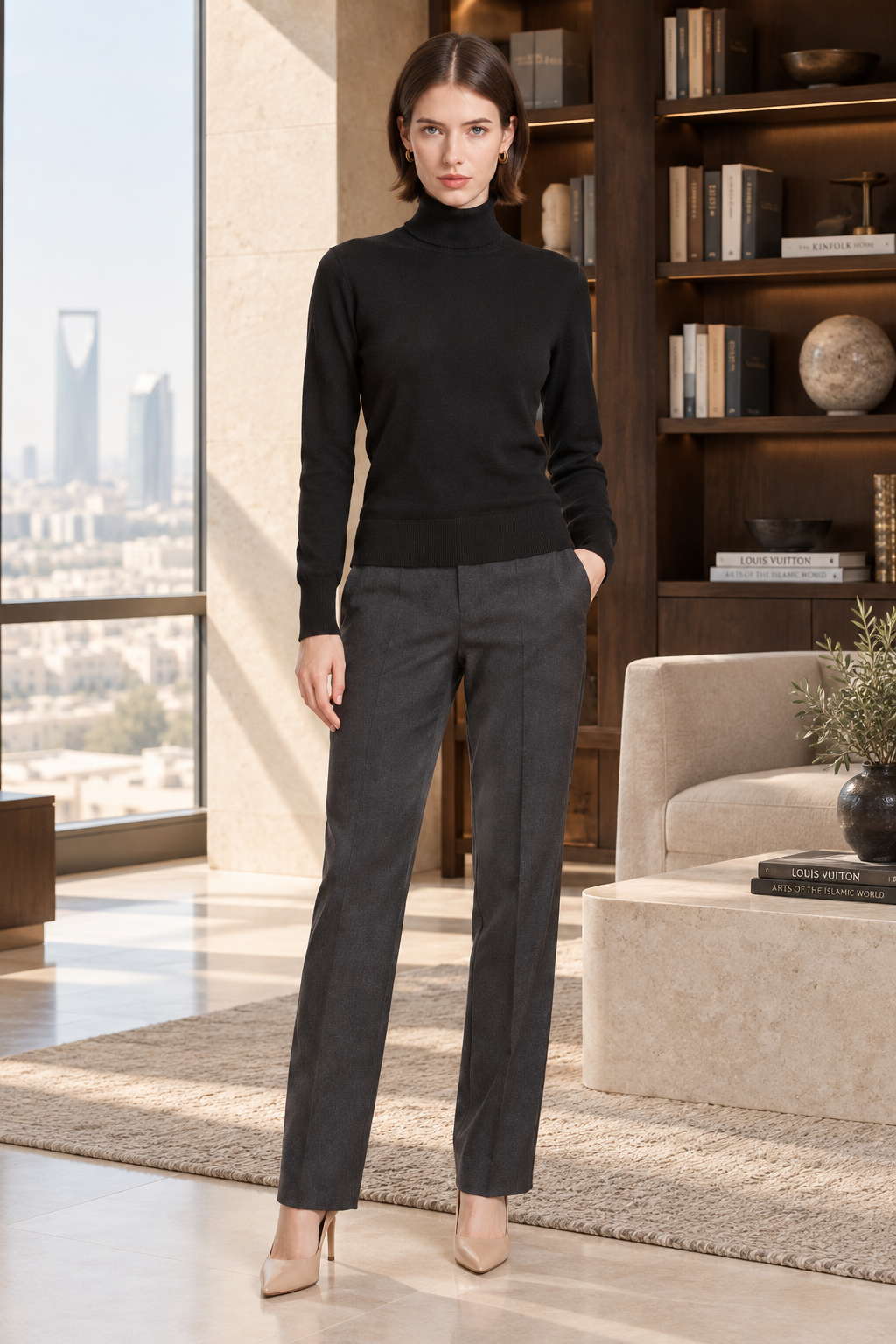 LV1221W264CDY black lifestyle - model Maria