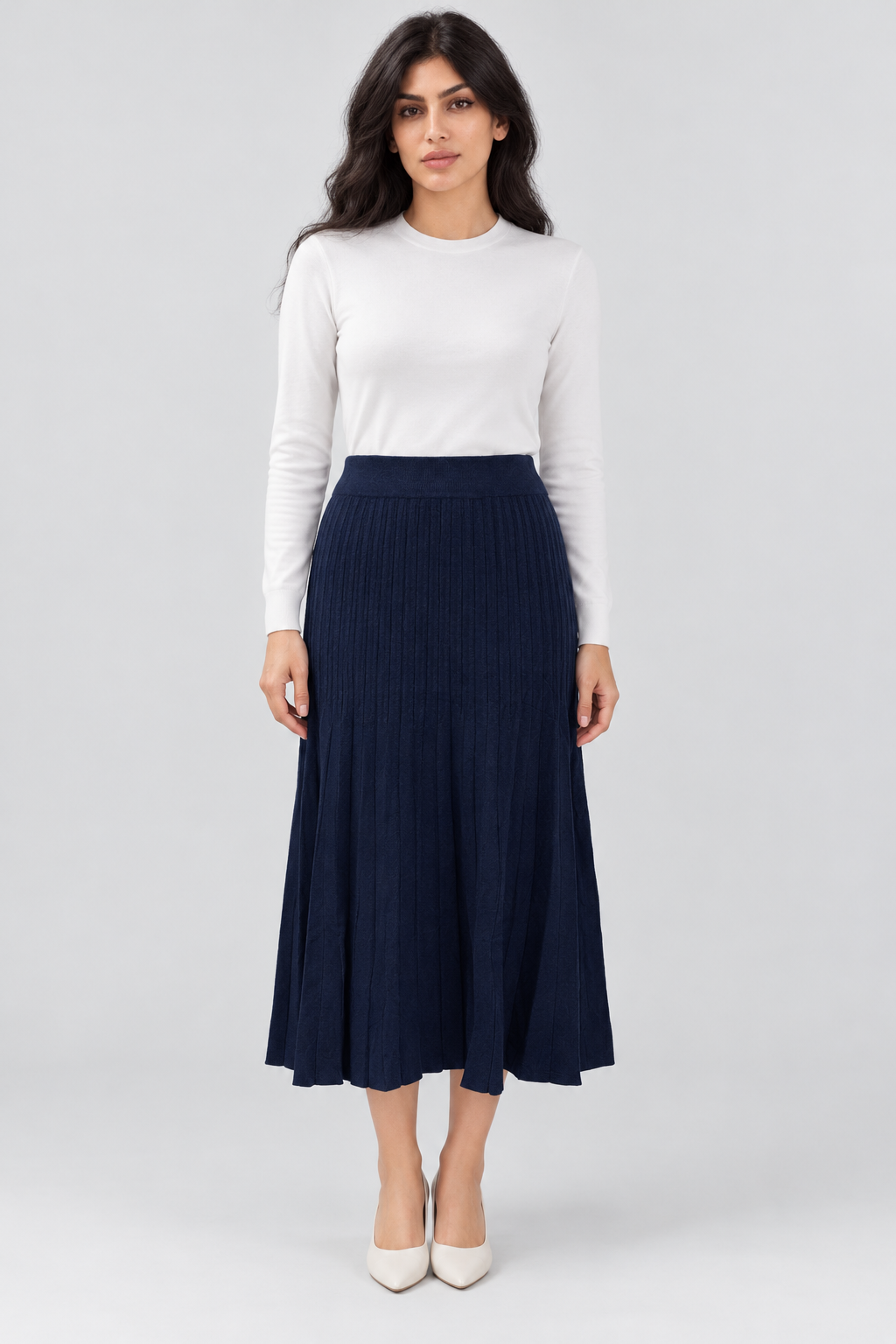 LV1485W264CDY navy, garment-focused front
