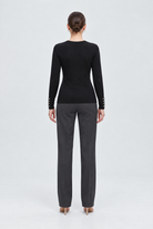 MA0762W264CDY black long sleeve top on Alice - back