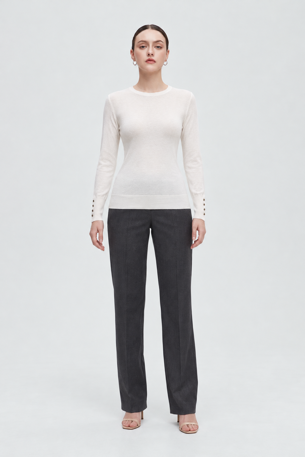 MA0762W264CDY off_white long sleeve top on Alice - full front