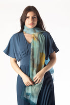 وشاح نسائي شيفون مشجر