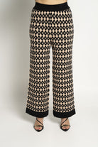 ميكا بنطلون طويل نسائي منسوج مطبوع