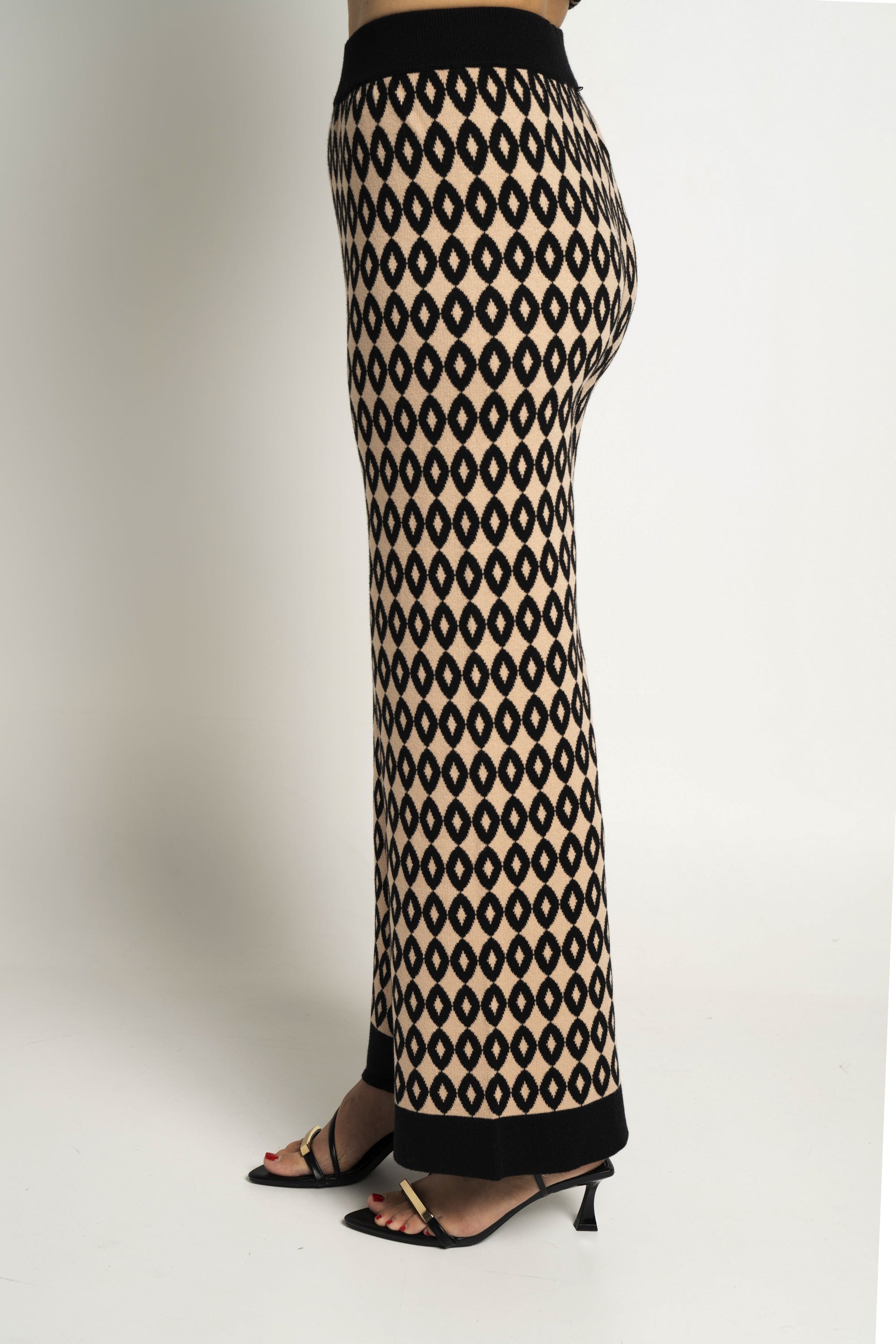 ميكا بنطلون طويل نسائي منسوج مطبوع