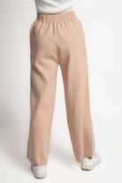 ميكا بنطلون واسع سادة بجيوب من الأمام