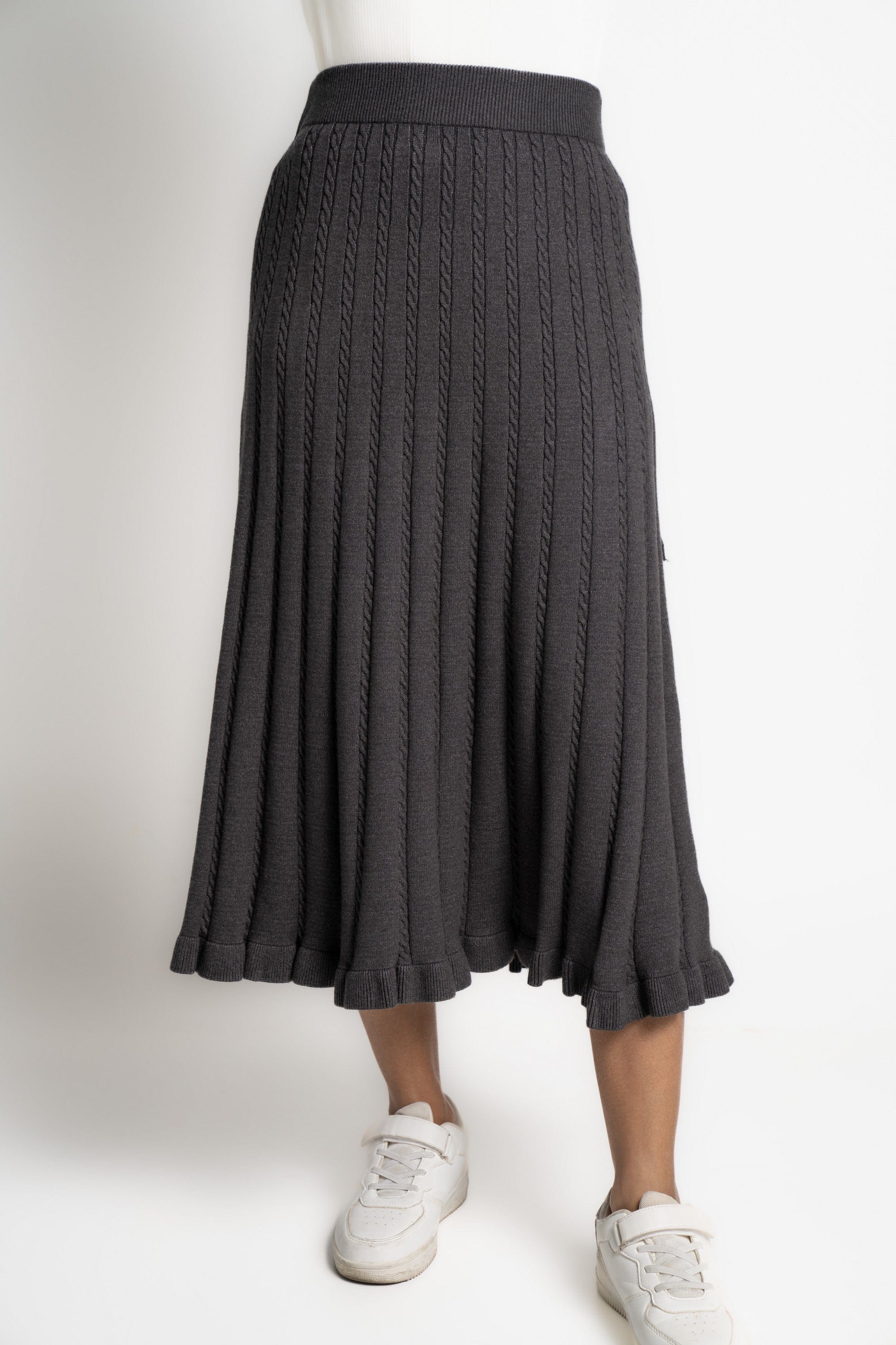 ميكا تنورة ميدي هاي ويست سادة نسائى