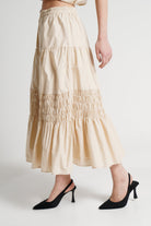 ميكا تنورة ميدي نسائية بخصر مطاطي