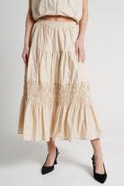 ميكا تنورة ميدي نسائية بخصر مطاطي