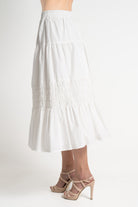 ميكا تنورة ميدي نسائية بخصر مطاطي