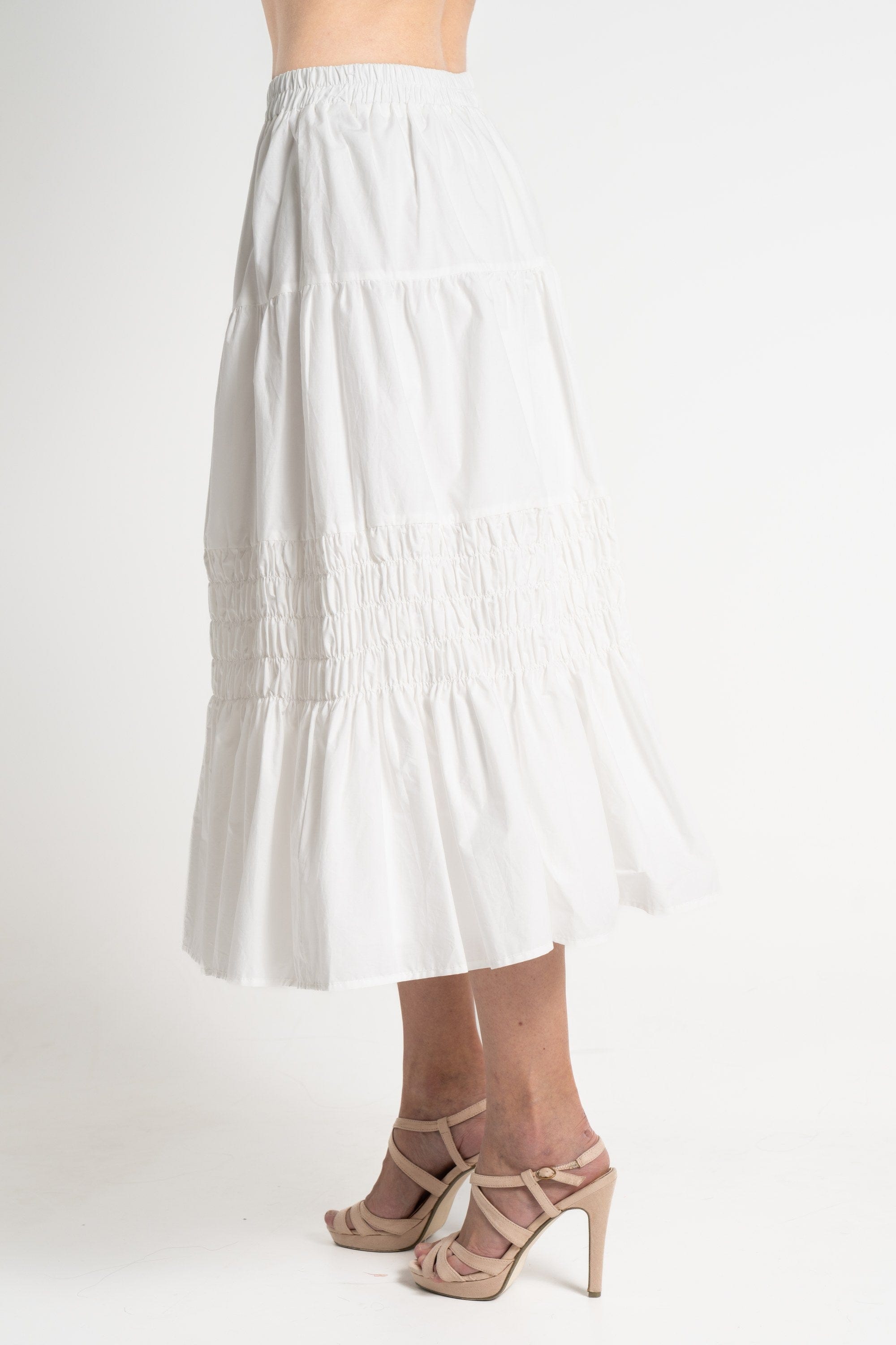 ميكا تنورة ميدي نسائية بخصر مطاطي