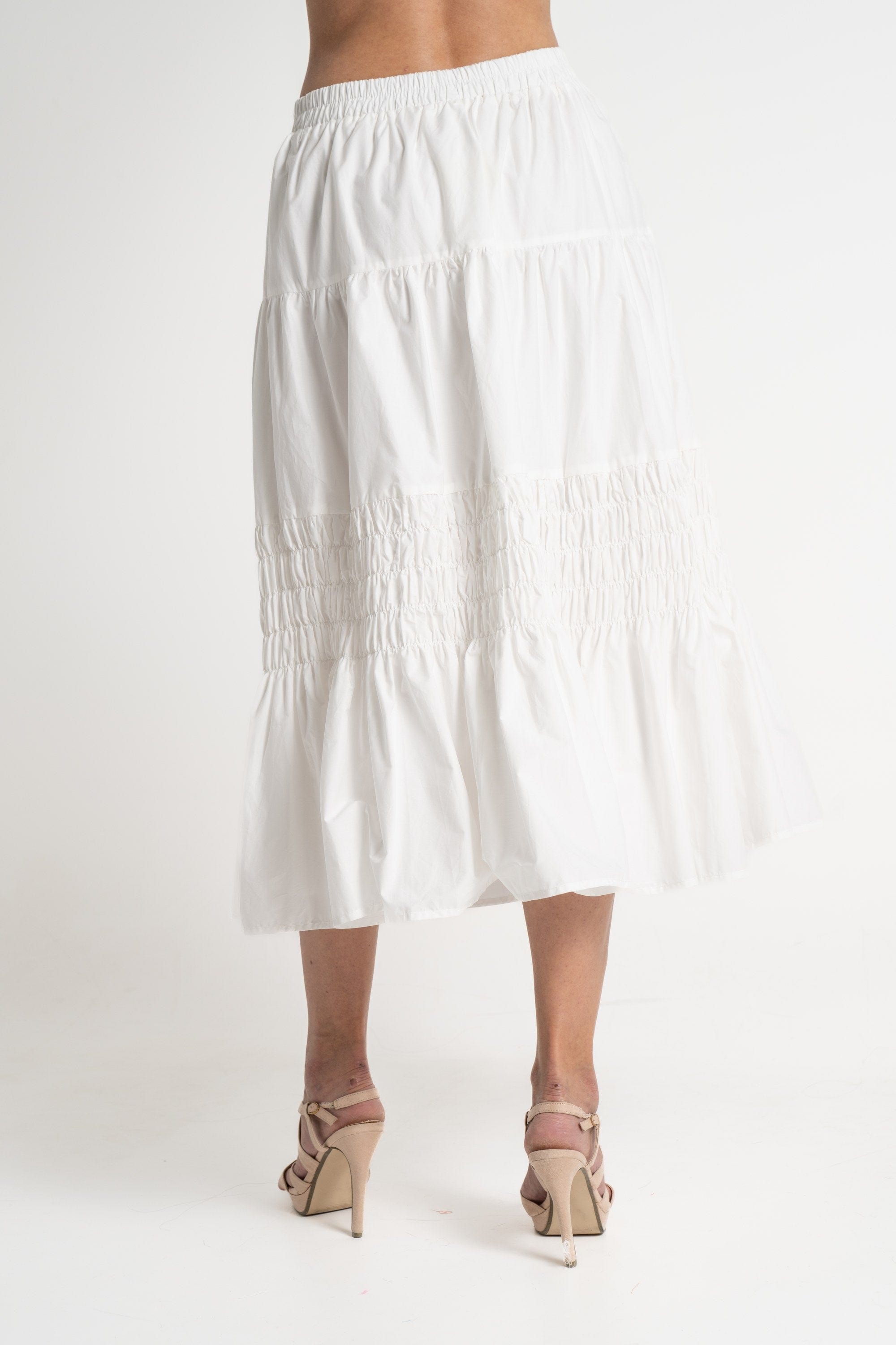 ميكا تنورة ميدي نسائية بخصر مطاطي