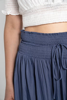 ميكا تنورة طويلة مطاطية من أعلى واسعة من أسفل نسائي