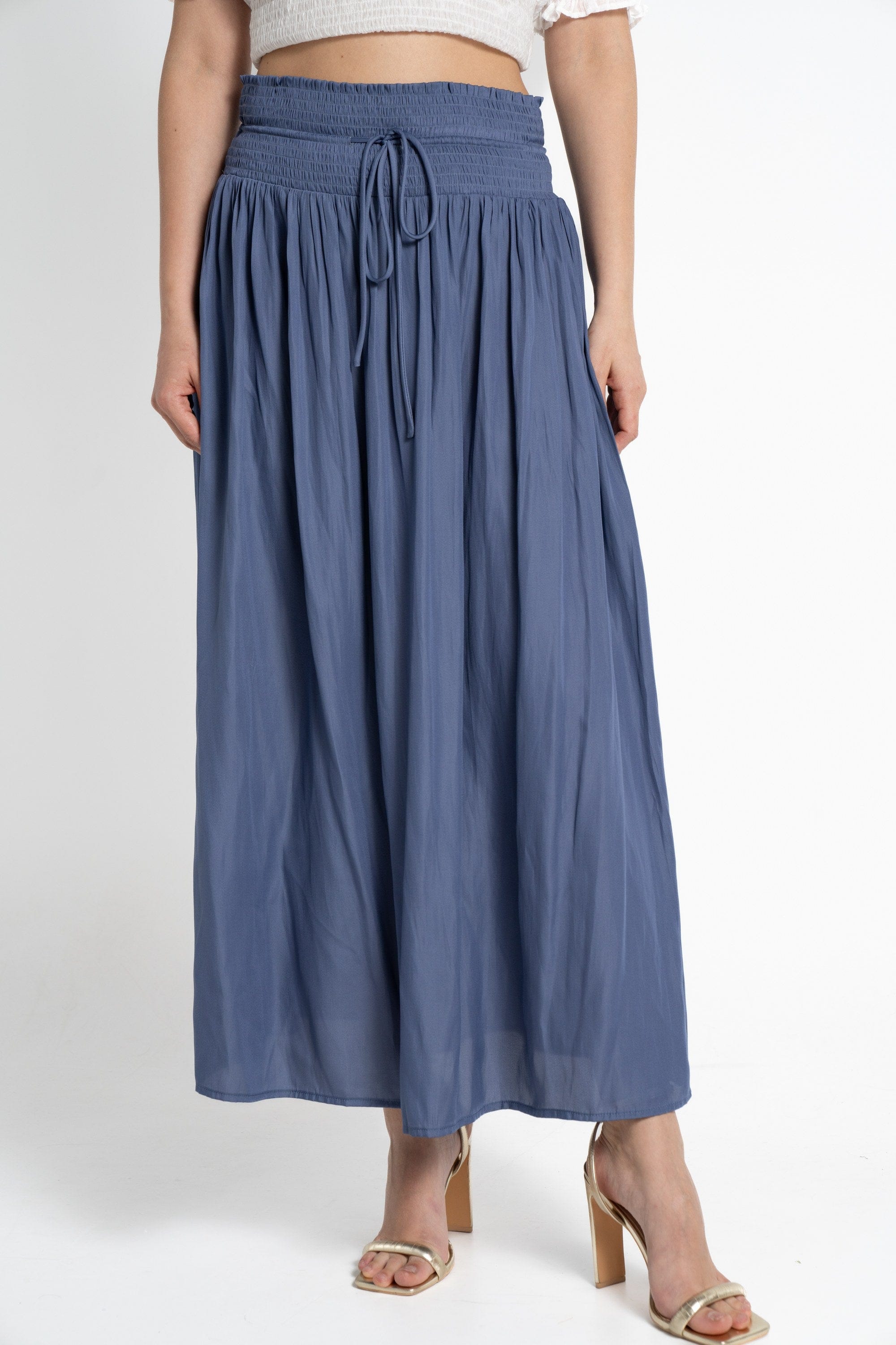 ميكا تنورة طويلة مطاطية من أعلى واسعة من أسفل نسائي