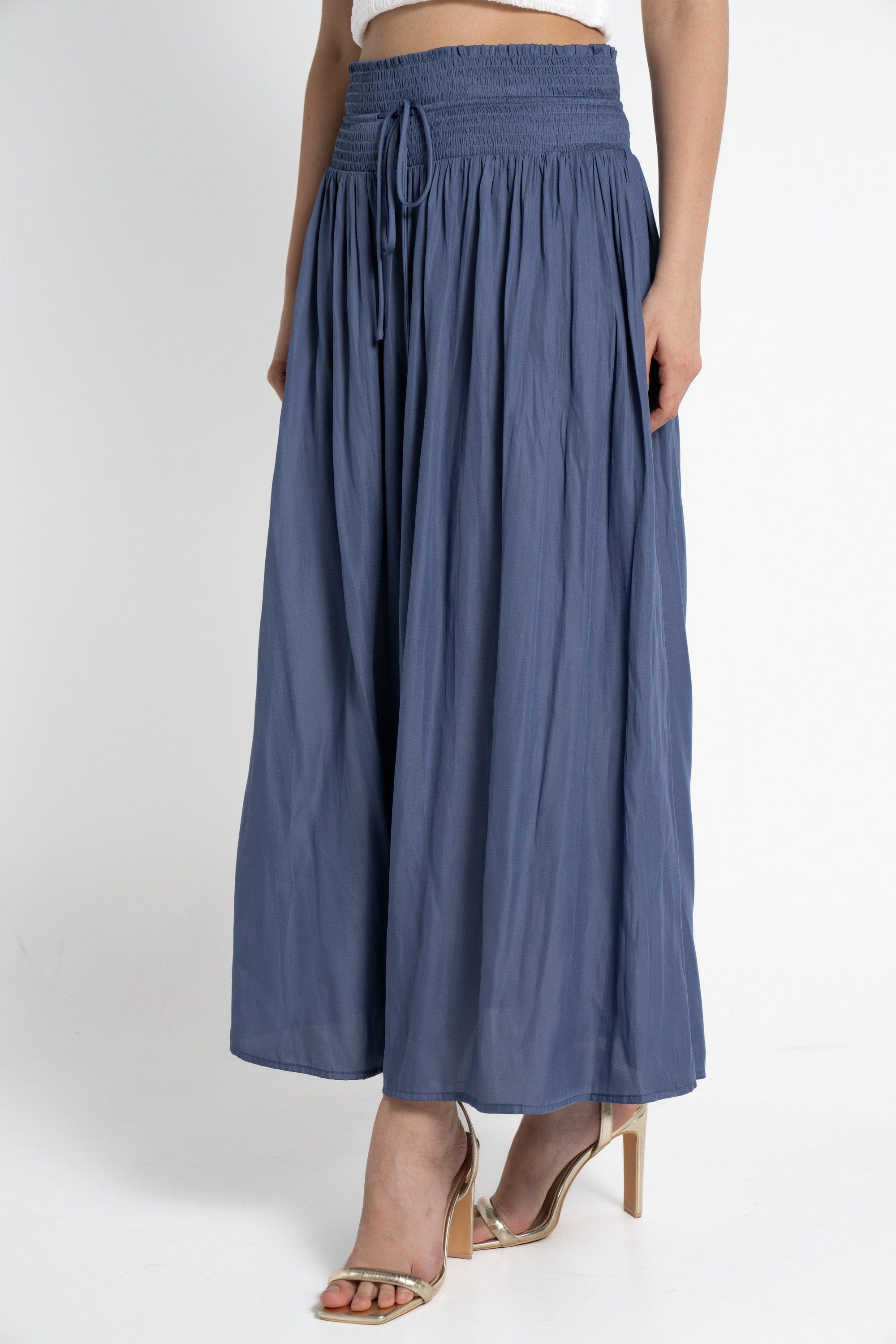 ميكا تنورة طويلة مطاطية من أعلى واسعة من أسفل نسائي