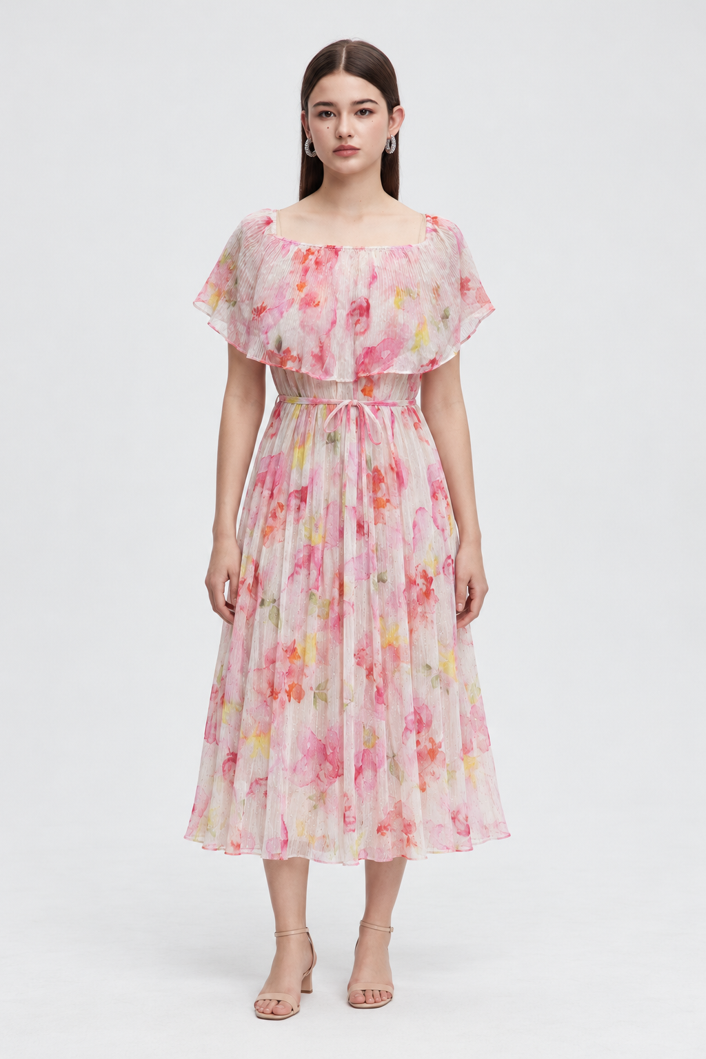 ML0511-25Q103 floral_pink full front - model Daria S