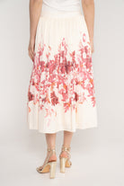 ميكا تنورة ميدي بليسيه منقوشة خصر مرتفع نسائي