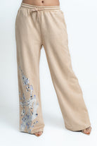 ميكا بنطلون بطباعة وبرباط على الخصر