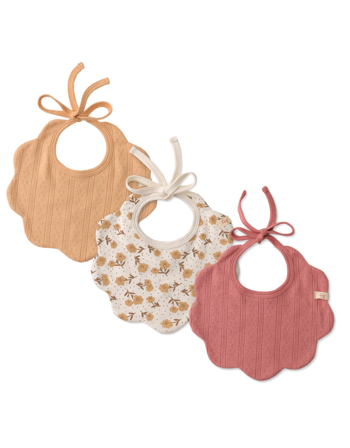 جينجرسنابس مريلة بناتي رضع مضلعة سادة متعدد الألوان