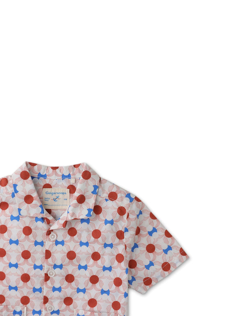 جينجرسنابس قميص بولو منسوج بأزرار للأسفل للأولاد الرضع متعدد الألوان