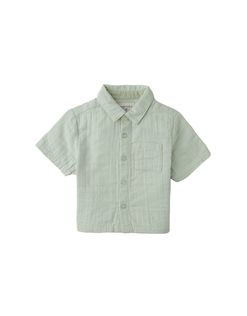 جينجرسنابس قميص بولو منسوج للأولاد الرضع نص كم أخضر