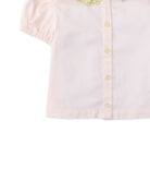 جينجرسنابس بلوزة سادة بأزرار أمامية نص كم بف بيبي بناتي أوف وايت