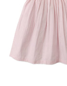 جينجرسنابس فستان بيبي بناتي منسوج بزرار أمامي نص كم بف وردي