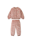 جينجرسنابس طقم بناتي رضع سادة بنطلون وتيشيرت كم طويل وردي