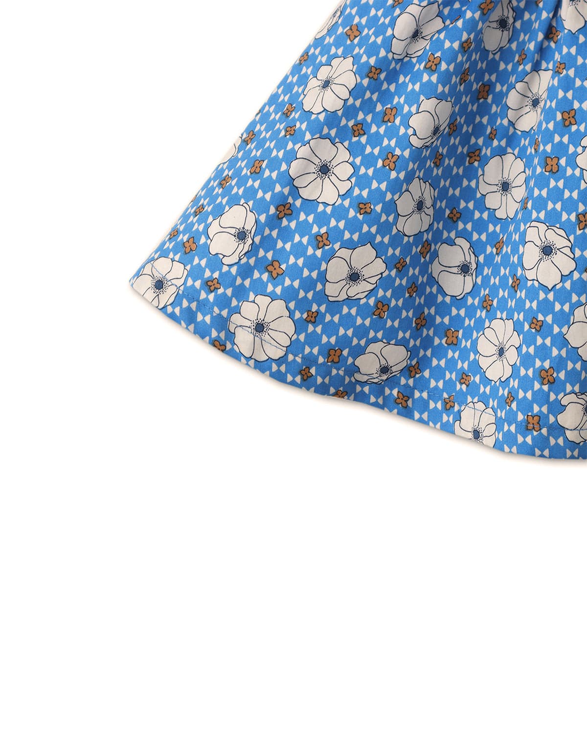 جينجرسنابس تنورة بناتي رضع منقوشة بفيونكة أمامية أزرق