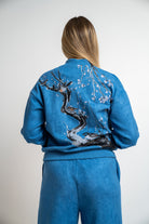 نتشي جاكيت بسحاب كم طويل نسائي