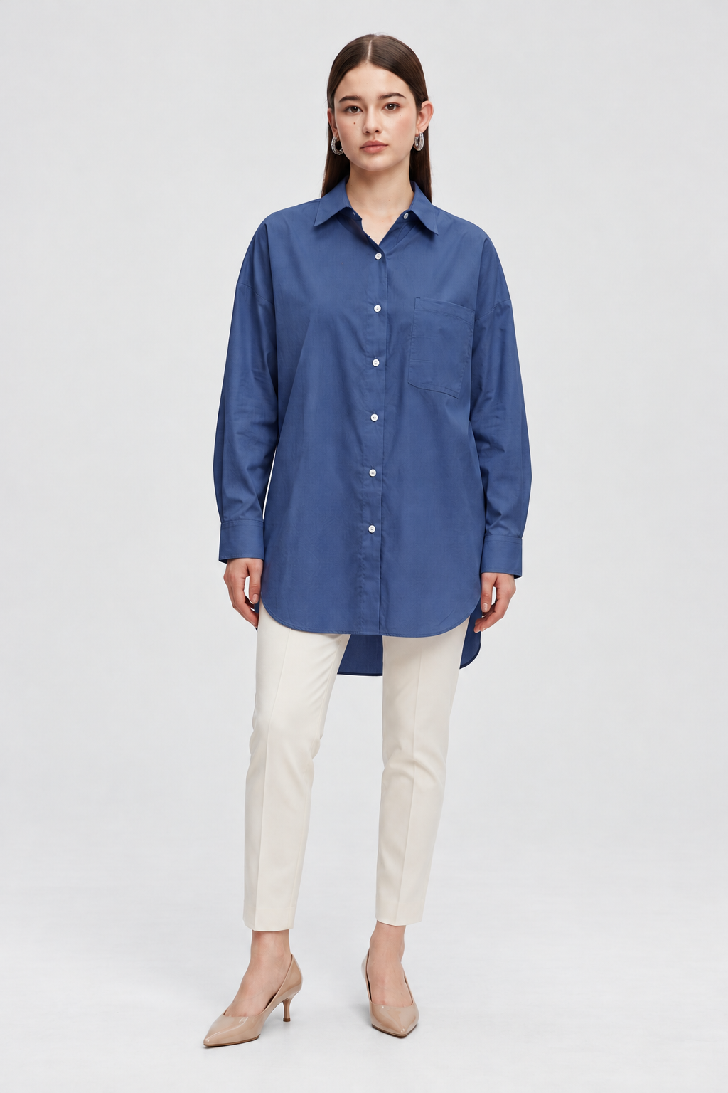 SD873 navy_blue full front - model Daria S