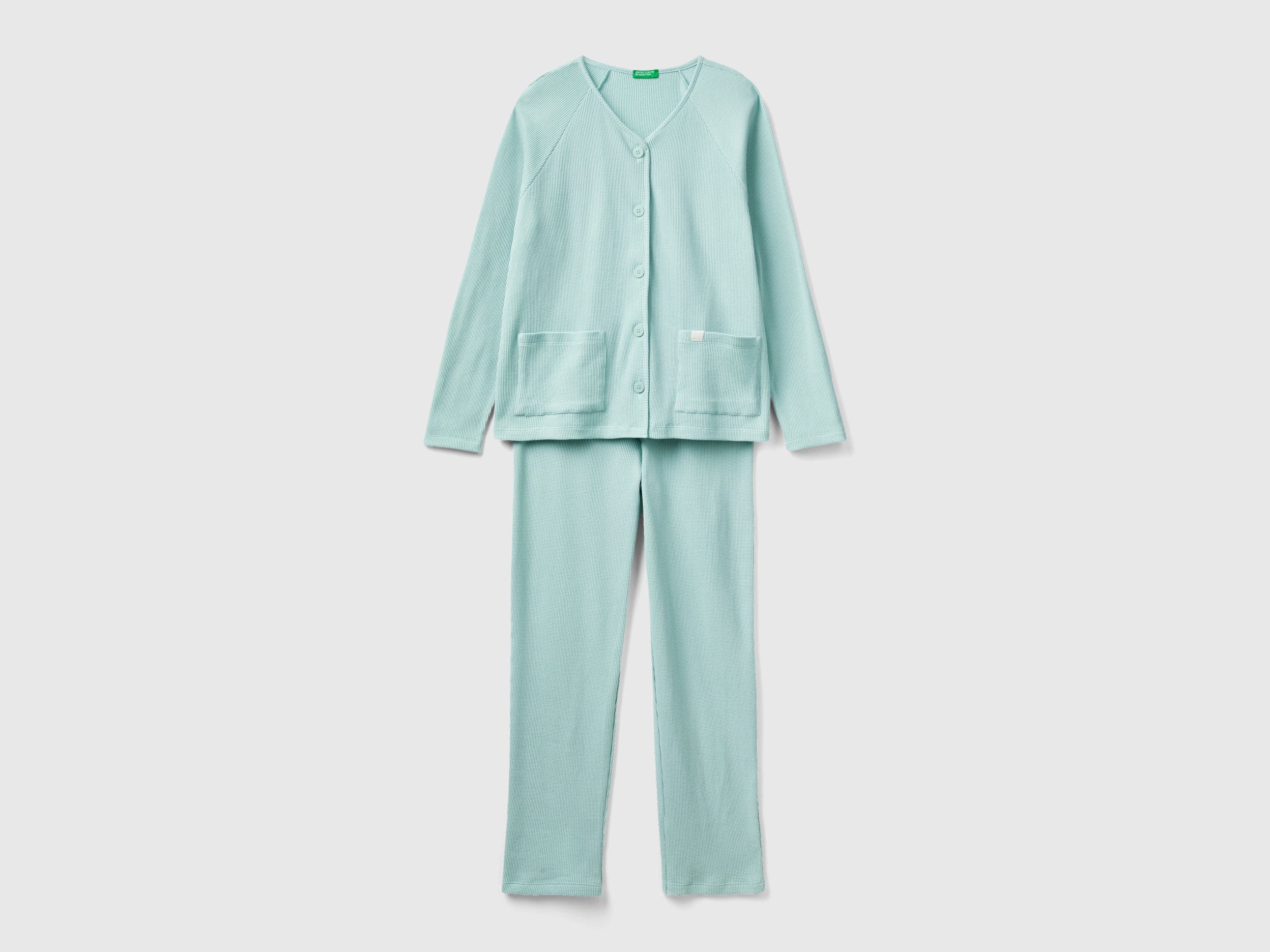 يونايتد كولورز اوف بينيتون بيجاما طويلة من القطن النقي