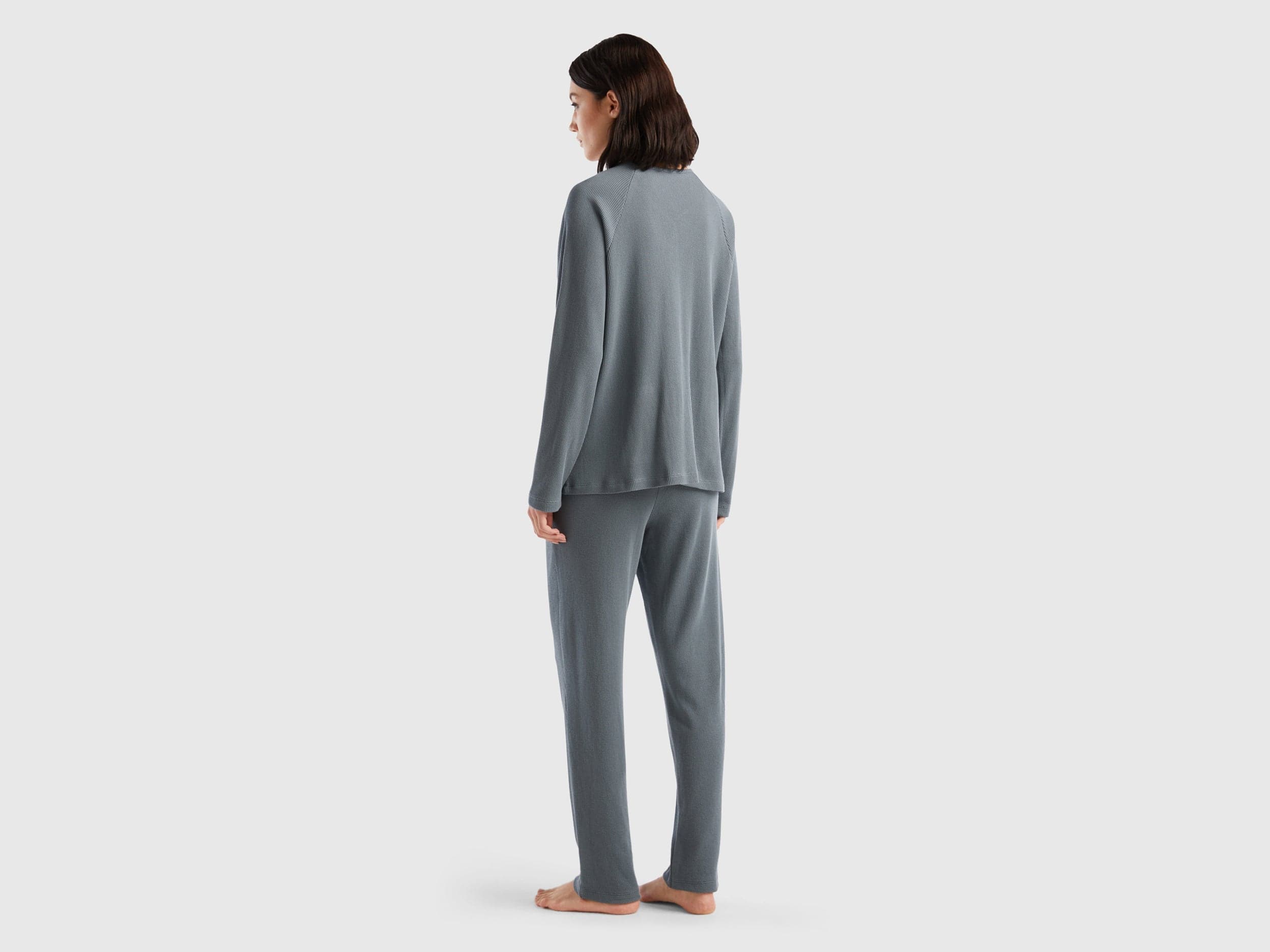 يونايتد كولورز اوف بينيتون بيجاما طويلة من القطن النقي