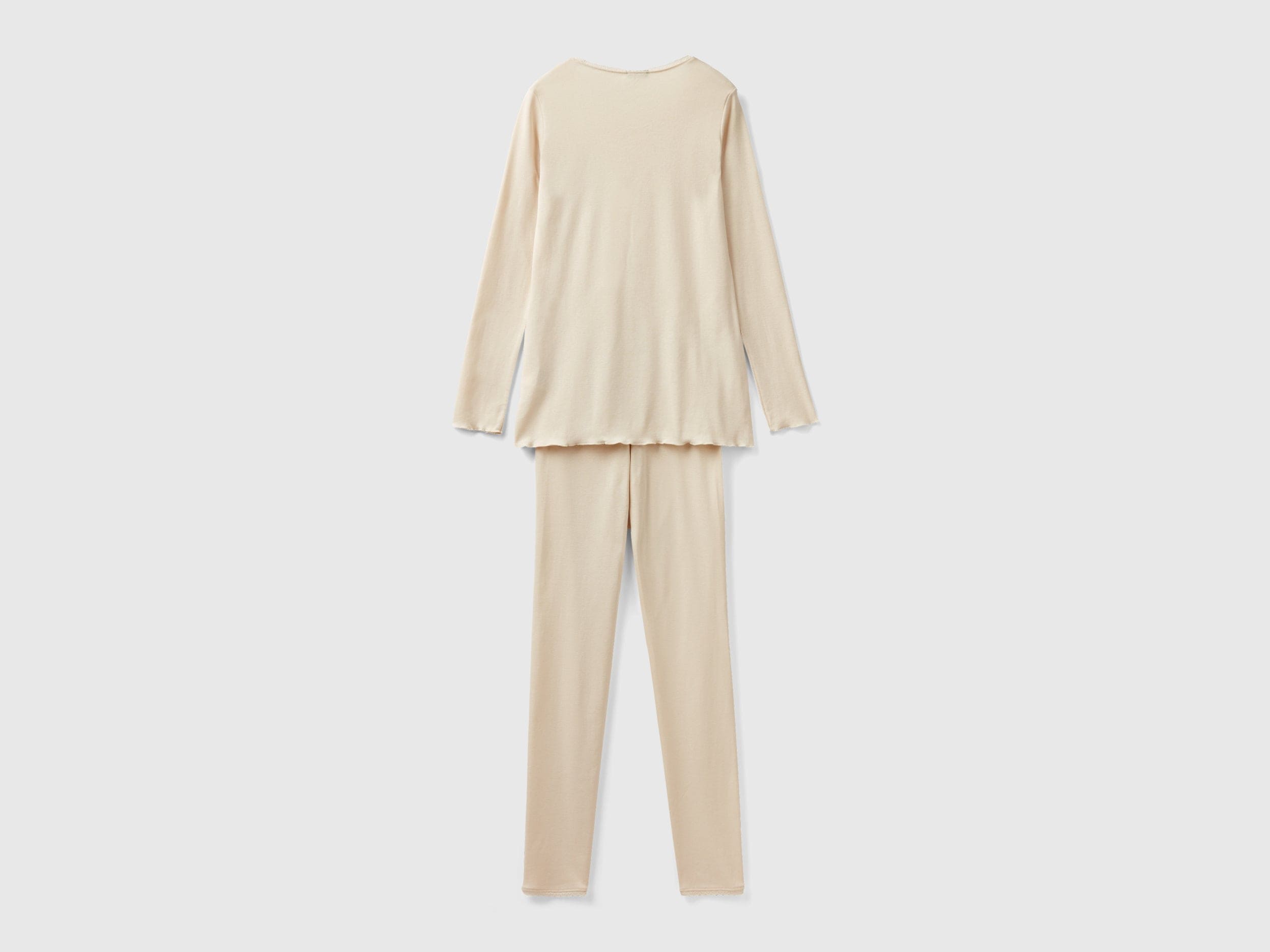 يونايتد كولورز اوف بينيتون بيجاما نسائي من القطن طويل الألياف