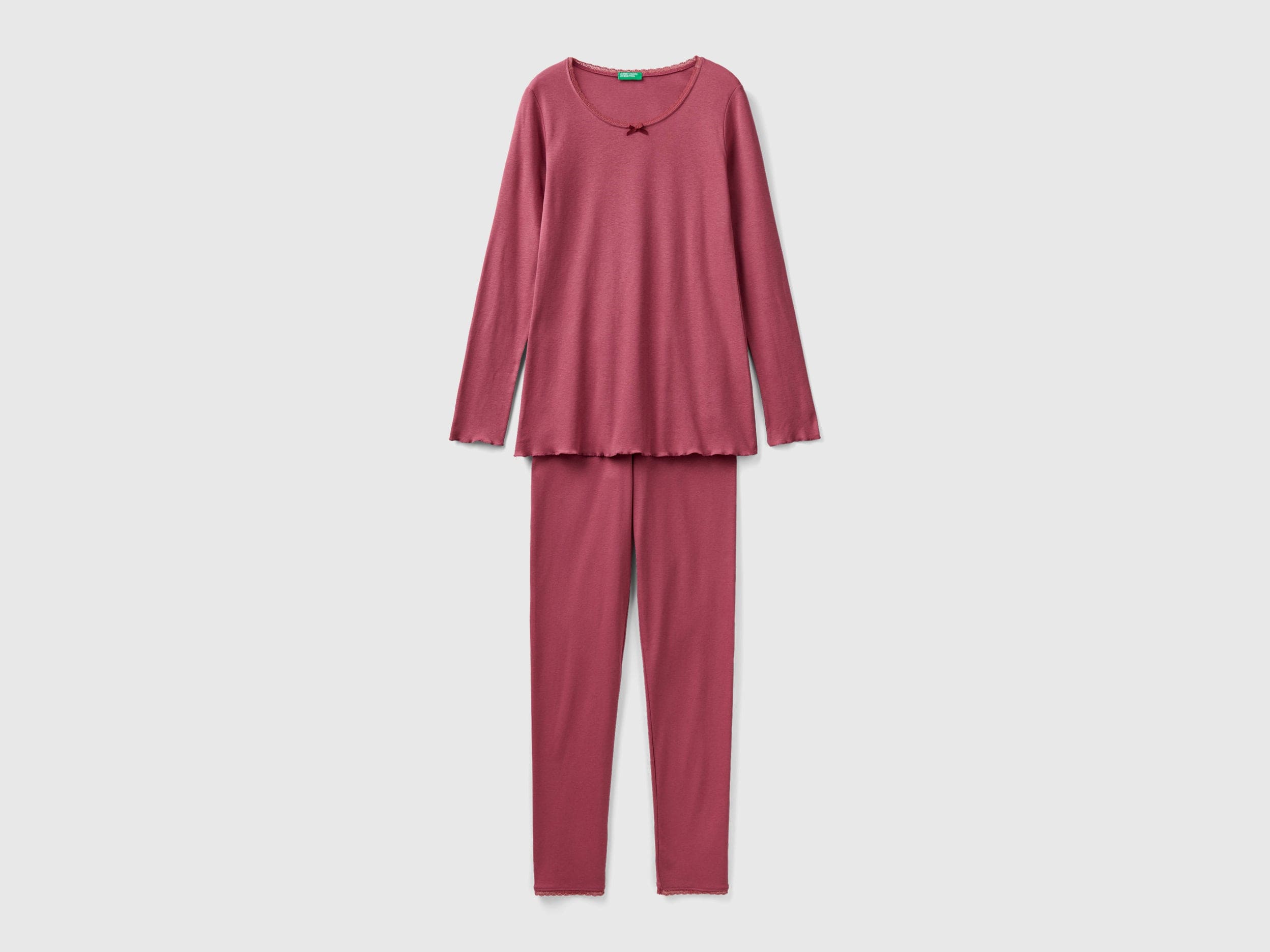 يونايتد كولورز اوف بينيتون بيجاما نسائي من القطن طويل الألياف