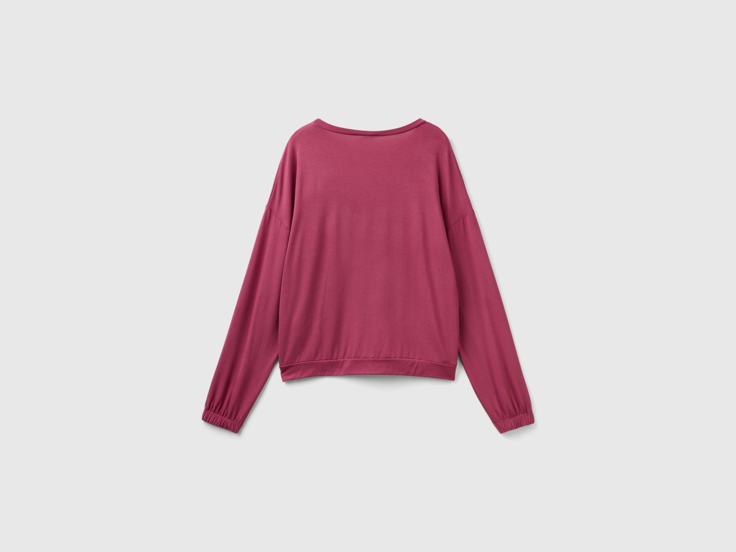 يونايتد كولورز اوف بينيتون تيشيرت سادة نسائي كم طويل