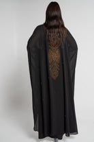 نتشي كارديجان بأكمام طويلة مطرزة نسائي أسود