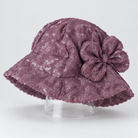 Girls’ mauve-purple sequined floppy hat, front hero view