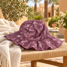 Girls’ mauve-purple sequined floppy hat, product-accurate lifestyle photo