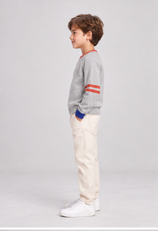 Gingersnaps children's top model photo, left view