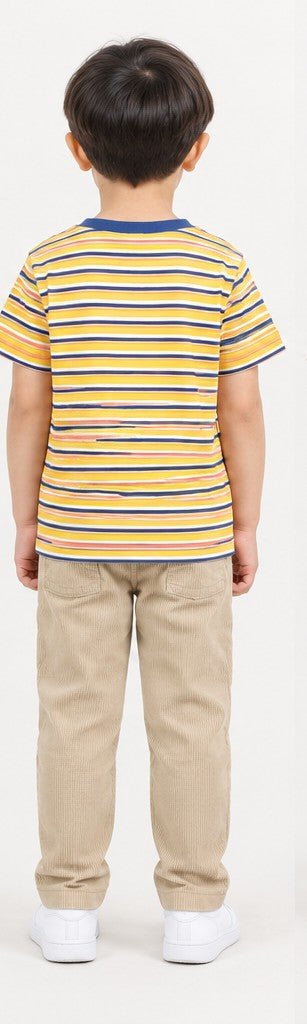 Back view of Gingersnaps boys striped T-shirt
