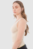 كارينا بلوزة سادة مشد الجسم بلا أكمام