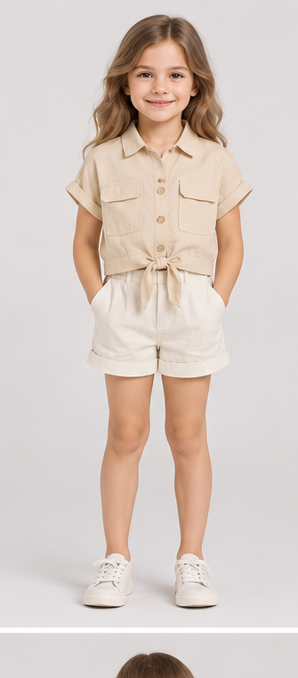 Gingersnaps girls top gbl1392, front view