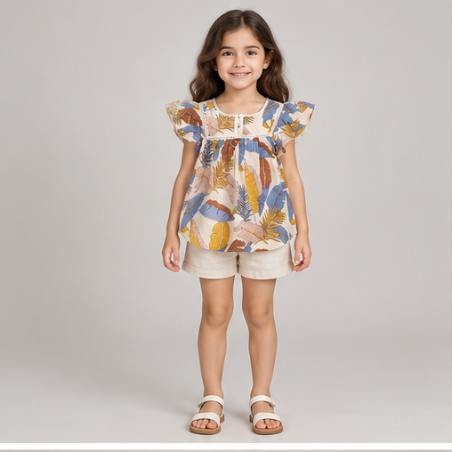 Gingersnaps girls top gbl1395, front view