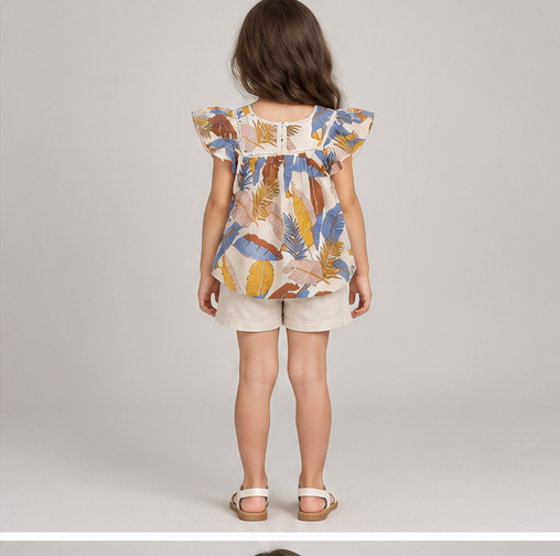 Gingersnaps girls top gbl1395, back view