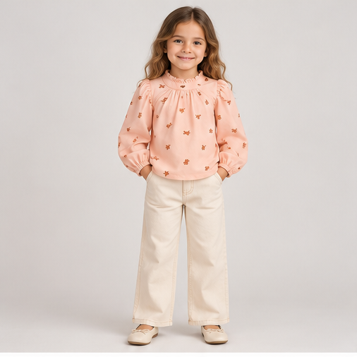 Gingersnaps girls top gbl1431, front view