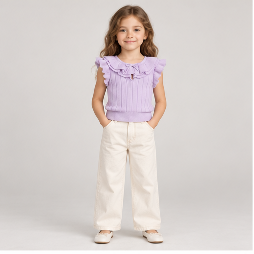 Gingersnaps girls top gbl1514, front view