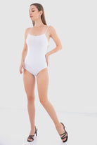 كارينا بودي سوت نسائي سادة حمالات رفيعة