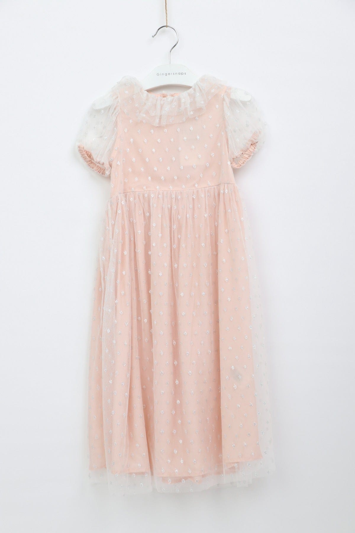 Original Gingersnaps GDR1932 blush sparkle dress garment front reference