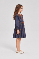 GDR2169 navy floral dress right model view